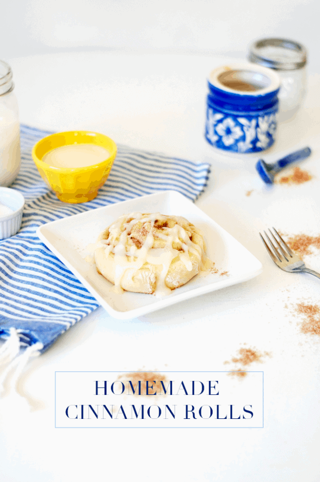 Delicious Homemade Cinnamon Rolls | how to make homemade cinnamon rolls, easy cinnamon roll recipes, recipes for homemade cinnamon rolls, homemade breakfast recipes, sweet breakfast recipes, cinnamon roll recipe ideas, cinnamon rolls easy, easy breakfast recipes || The Butter Half via @thebutterhalf