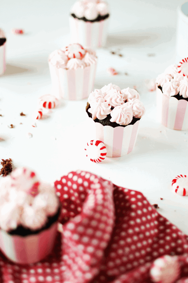 Pink Peppermint Buttercream Frosting | homemade frosting recipes, peppermint recide ideas, peppermint dessert recipes. peppermint frosting recipes, holiday frosting recipes || The Butter Half via @thebutterhalf #peppermint #frostingrecipe #holidaydesserts 