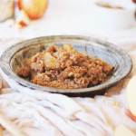 Apple Crisp With Buttermilk Caramel Sauce | homemade apple crisp recipe, easy apple crisp recipe, how to make an apple crisp, fall dessert recipes, apple dessert recipes, dessert recipes using apples, homemade fall desserts, homemade caramel sauce, caramel sauce recipe, how to make a caramel sauce || The Butter Half via @thebutterhalf