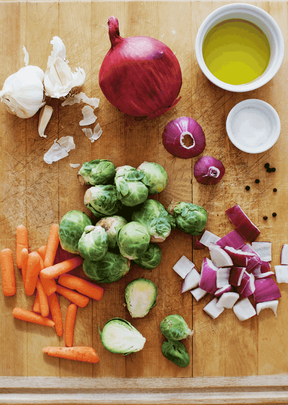 Savory Roasted Brussels Sprouts And Veggies The Butter Half