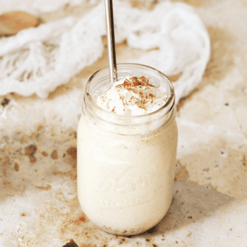 Sweet and Creamy Cinnamon Date Shake | homemade shake recipes, sweet shake recipes, date flavored recipes, recipes using dates, how to use dates in a recipe, recipes for dates, shake recipe ideas || The Butter Half via @thebutterhalf