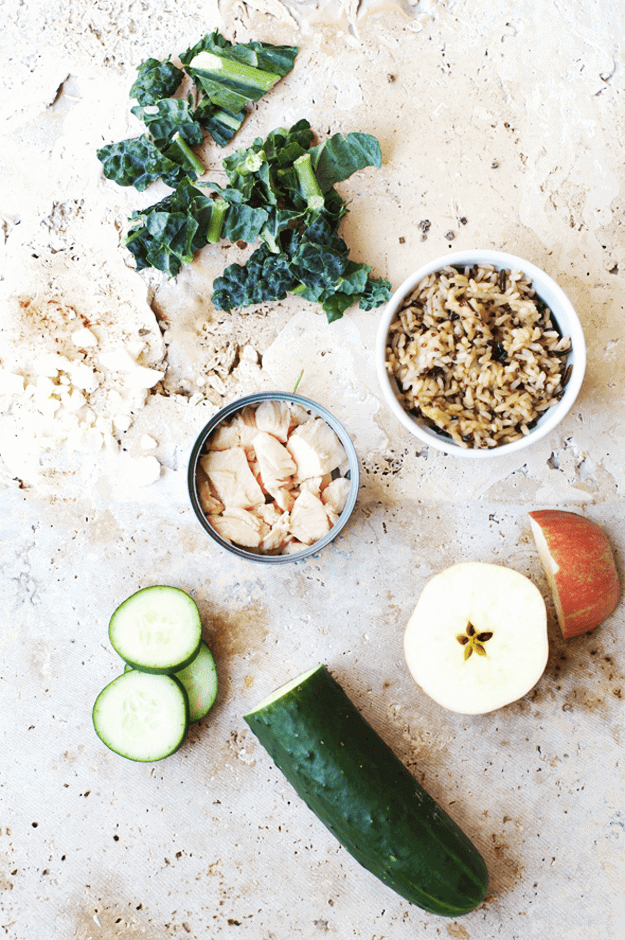 Fresh Kale Apple Salad with Wild Rice | fresh salad recipes, healthy salad recipes, apple salad recipes, salad recipes with fresh fruit, homemade salad recipes, recipes using wild rice, fall salad recipes, how to make a fall salad || The Butter Half #kale #kaleapplesalad #healthysalad #fallsalad #thebutterhalf