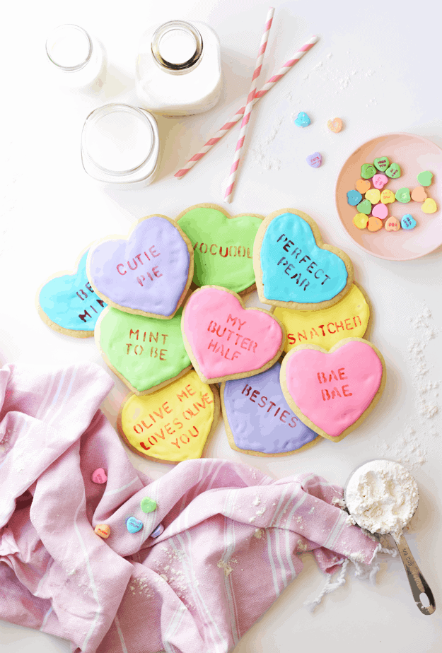 How to Make Conversation Heart Cookies | The Butter Half