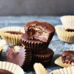 Vegan Dark Chocolate Almond Butter Cups | The Butter Half