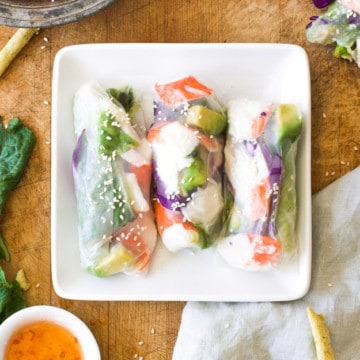 How to Make Amazingly Fresh California Sushi Spring Rolls | how to make sushi, fresh lunch ideas, healthy lunch ideas, easy, lunch ideas, how to make spring rolls, sushi, spring rolls, low calorie meals | The Butter Half
