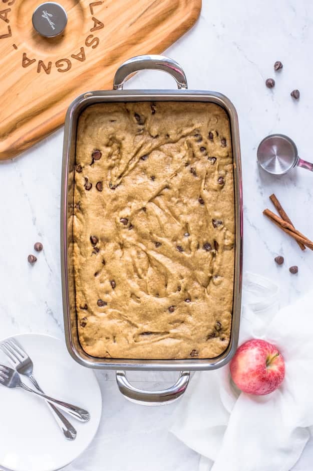 Easy Apple Spice Cake with Chocolate Chips (Dairy-Free + No Refined Sugar!) | apple dessert recipes, fall dessert recipes, homemade dessert recipes, recipes using fresh apples, dessert recipes for fall, dairy free dessert recipes, dairy free sweets, dessert recipes using fresh apples, easy dessert recipes, apple cake recipes || The Butter Half via @thebutterhalf