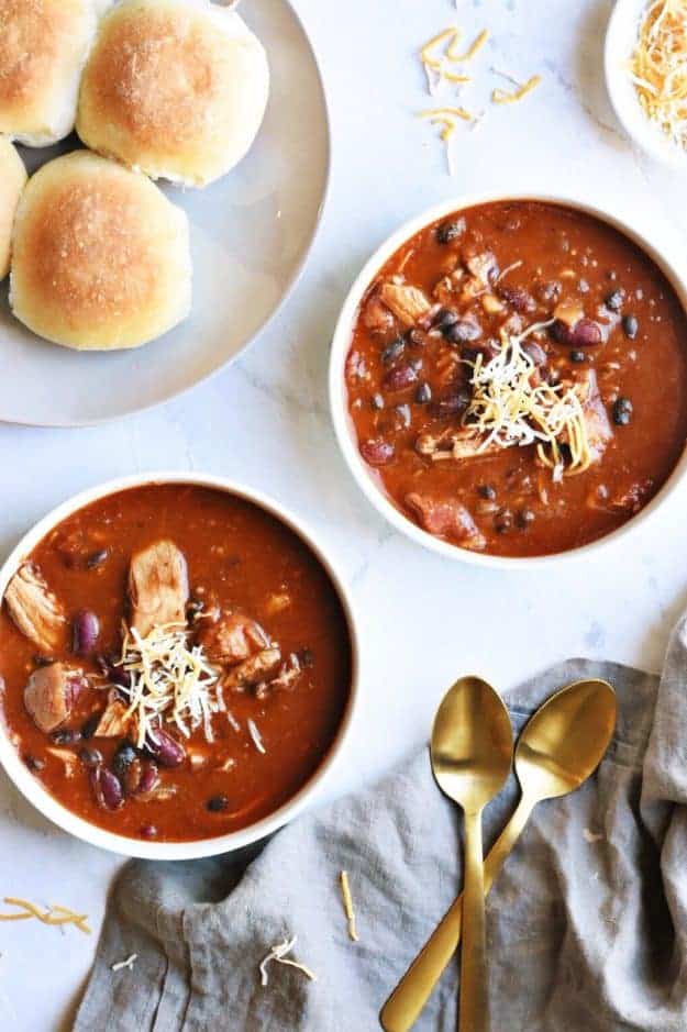 Sweet and Easy Instant Pot Chili with Chicken and Beans