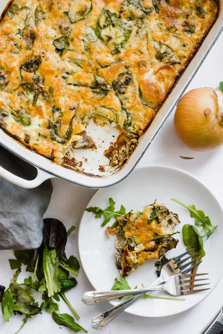 Easy Baked Frittata Recipe with Spinach (GlutenFree
