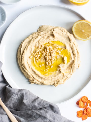 Easy Instant Pot Hummus with Canned Chickpeas (Gluten Free, Vegan)