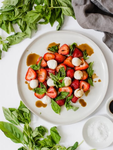 Refreshing Strawberry Caprese Salad (Gluten-Free + Vegetarian)