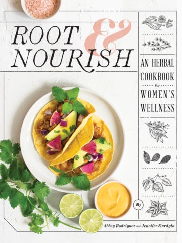 cookbook cover with tacos on cover