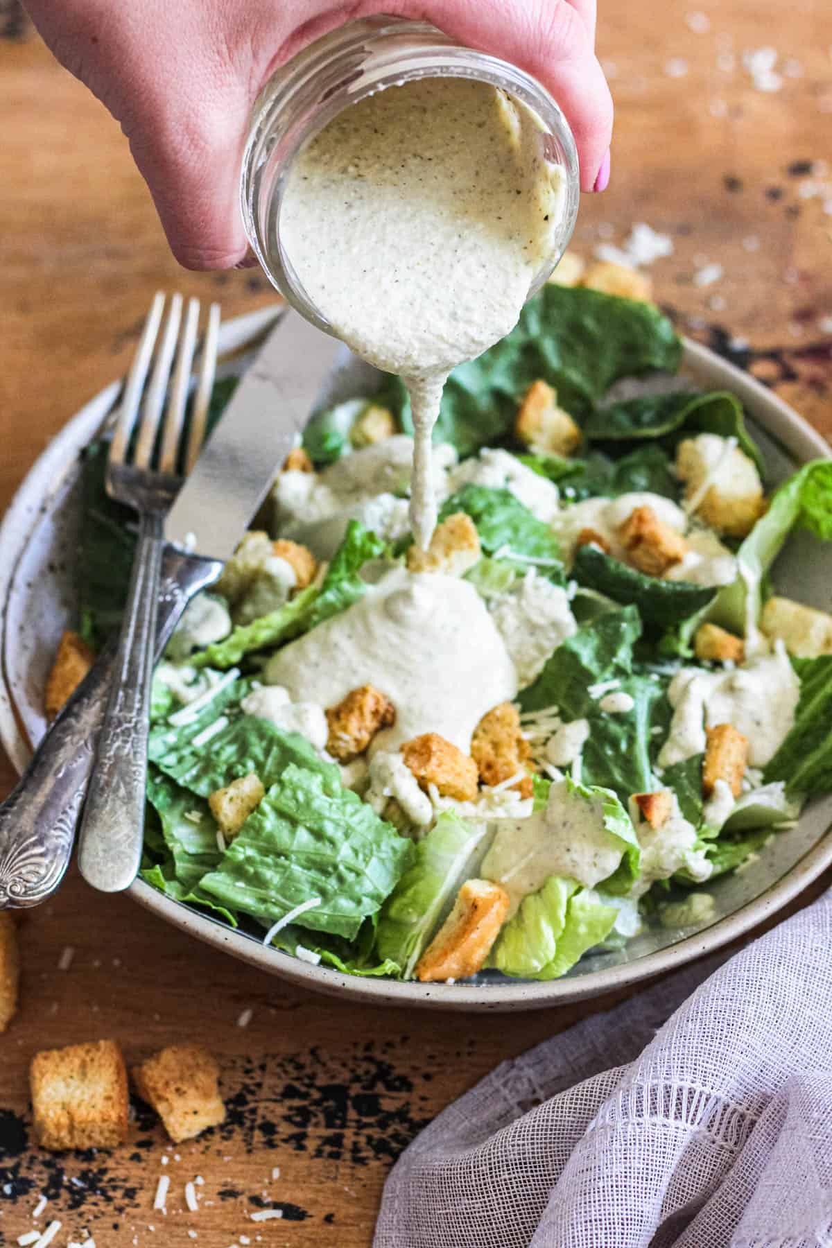 vegan caesar dressing Vegan Caesar Salad Dressing | Low FODMAP Dressing main image 0